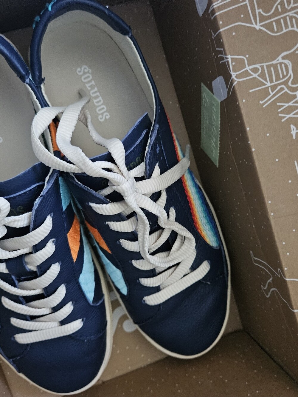 Soludos Leather Ibiza Platform Sneakers - Picture 4 of 12